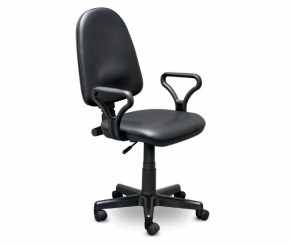 Кресло офисное Престиж+ (черный кожзам PV-1) г/п 140/ПВМ/ гольф в Урае - uray.ok-mebel.com | фото 1