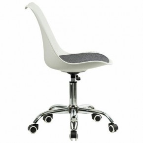 Кресло стул BRABIX "Eames MG-310 CH", хром, пластик белый, ткань серая, 532924 в Урае - uray.ok-mebel.com | фото 3