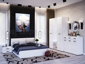 НЭНСИ NEW Кровать 1,4 м (Белый глянец холодный/Белый) в Урае - uray.ok-mebel.com | фото 2