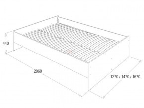 Кровать 1.6 каркас + спинка головная + 2 ящика Ольга-14 без основания в Урае - uray.ok-mebel.com | фото 3