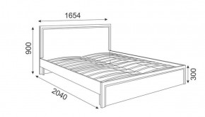 Кровать 1.6 М07 Стандарт с основанием Беатрис (Орех гепланкт) в Урае - uray.ok-mebel.com | фото