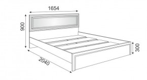 Кровать 1.6 М09 с мягкой спинкой и настилом Беатрис (Орех гепланкт) в Урае - uray.ok-mebel.com | фото