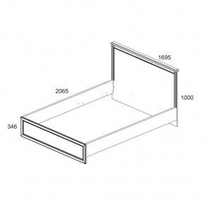 Кровать 160 М с подъемником, MONAKO, цвет Сосна винтаж/дуб анкона в Урае - uray.ok-mebel.com | фото 3