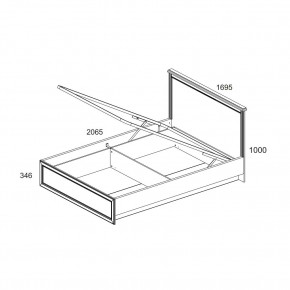 Кровать 160 М с подъемником, MONAKO, цвет Сосна винтаж/дуб анкона в Урае - uray.ok-mebel.com | фото 4