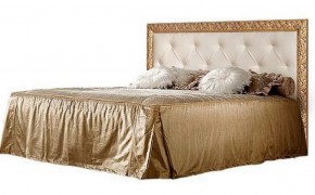 Кровать 2-х спальная (1,4 м) Тиффани штрих-лак/золото с мягким изголовьем (ТФКР140-2) в Урае - uray.ok-mebel.com | фото
