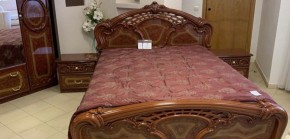 Кровать 2-х спальная 1400*2000 Роза, без основания (01.114) орех в Урае - uray.ok-mebel.com | фото