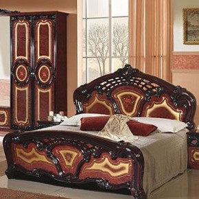 Кровать 2-х спальная 1800*2000 Роза, без основания (01.118) могано в Урае - uray.ok-mebel.com | фото