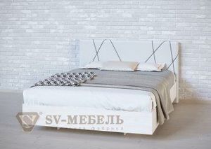 Кровать 1400 двойная №1 изголовье Абстракция в Урае - uray.ok-mebel.com | фото 2