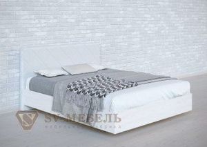 Кровать 1400 двойная №1 изголовье Ромб в Урае - uray.ok-mebel.com | фото 2