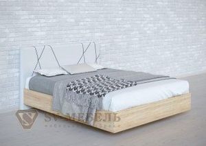 Кровать 1400 двойная №1 изголовье Абстракция в Урае - uray.ok-mebel.com | фото 6