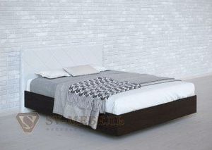 Кровать 1400 двойная №1 изголовье Ромб в Урае - uray.ok-mebel.com | фото 4