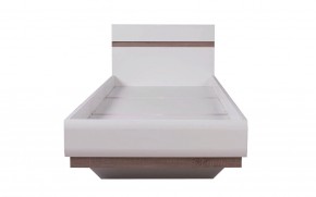 Кровать 90/TYP 90, LINATE ,цвет белый/сонома трюфель в Урае - uray.ok-mebel.com | фото 3