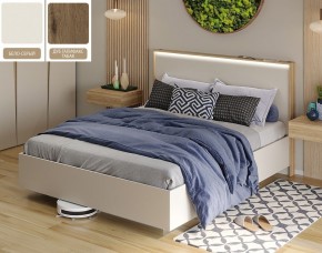 Кровать (Бело-серый U775 ST9/Дуб Галифакс Табак) 1400 в Урае - uray.ok-mebel.com | фото