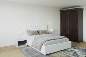 Кровать Берлин с ПМ 1400 (экокожа белая) в Урае - uray.ok-mebel.com | фото