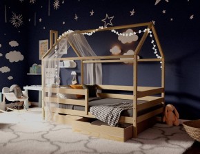 Кровать-домик 80*190 без покраски в Урае - uray.ok-mebel.com | фото