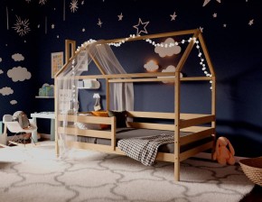 Кровать-домик 80*190 без покраски (без ящиков) в Урае - uray.ok-mebel.com | фото