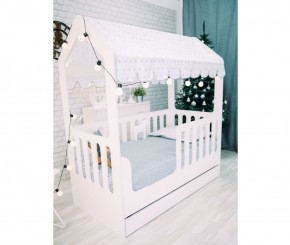 Кровать-домик с ящиком 800*1600 (Белый) в Урае - uray.ok-mebel.com | фото 2
