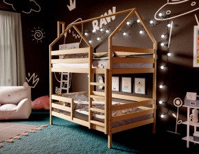 Кровать-домик двухъярусная 80*160 без покраски в Урае - uray.ok-mebel.com | фото 3