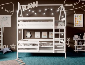 Кровать-домик двухъярусная 80*190 Белый в Урае - uray.ok-mebel.com | фото 2