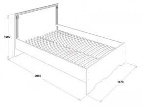 Кровать двойная Ольга 1Н + 2-а ящика (1400*2000) в Урае - uray.ok-mebel.com | фото 3