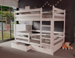 Кровать двухъярусная без крыши 80*190 Белый в Урае - uray.ok-mebel.com | фото