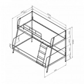 Кровать двухъярусная Дельта Лофт-20.02.04 Белый в Урае - uray.ok-mebel.com | фото 2