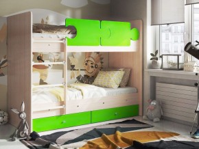 Кровать двухъярусная "Тетрис" (щиты) с бортиками + ящики в Урае - uray.ok-mebel.com | фото