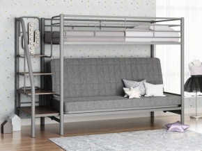 Кровать двухъярусная с диваном "Мадлен-3" (Серый/Серый) в Урае - uray.ok-mebel.com | фото
