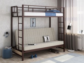 Кровать двухъярусная с диваном "Мадлен" (Коричневый/Бежевый) в Урае - uray.ok-mebel.com | фото