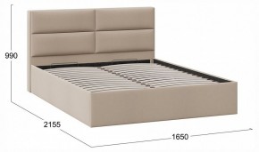 Кровать двуспальная Глосс с ПМ Тип 1 в Урае - uray.ok-mebel.com | фото 4