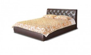 Кровать Флоренция 1600 в к/з "Классик 307 коричневый" (серия Норма) + основание + ПМ в Урае - uray.ok-mebel.com | фото