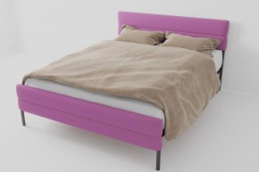 Кровать Горизонт Мини с ортопедическим основанием 800 (велюр розовый) в Урае - uray.ok-mebel.com | фото