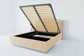 Кровать Калининград с ПМ 800 (экокожа бежевая) в Урае - uray.ok-mebel.com | фото