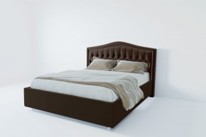 Кровать Калининград с ПМ 800 (экокожа коричневая) в Урае - uray.ok-mebel.com | фото 2