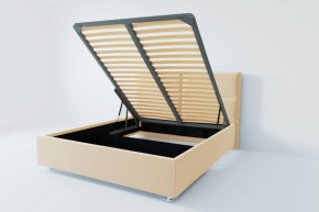Кровать Корсика с ПМ 800 (экокожа бежевая) в Урае - uray.ok-mebel.com | фото