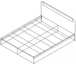 СОФИЯ Кровать КР1600 (венге/дуб белфорт) щиты в Урае - uray.ok-mebel.com | фото 2