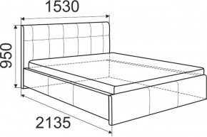 Кровать Изабелла с латами Newtone cacao 1600x2000 в Урае - uray.ok-mebel.com | фото 2