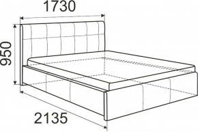 Кровать Изабелла с латами Newtone cacao 1600x2000 в Урае - uray.ok-mebel.com | фото 3