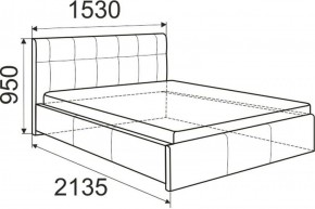 Кровать Изабелла с латами Newtone light beige 1400x2000 в Урае - uray.ok-mebel.com | фото