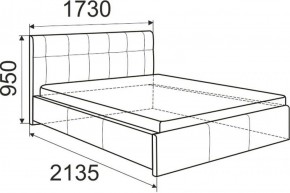Кровать Лаура с латами Nice White 1400x2000 в Урае - uray.ok-mebel.com | фото 3