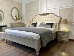 Кровать Мокко 1600 с мягким изголовьем + основание (серый камень) в Урае - uray.ok-mebel.com | фото