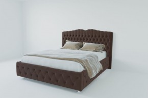 Кровать Нягань с ПМ 2000 (экокожа коричневая) в Урае - uray.ok-mebel.com | фото