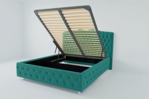 Кровать Нягань с ПМ 2000 (велюр бирюзовый) в Урае - uray.ok-mebel.com | фото