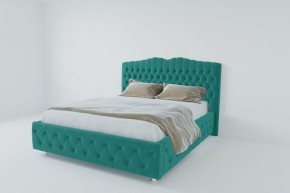 Кровать Нягань с ПМ 2000 (велюр бирюзовый) в Урае - uray.ok-mebel.com | фото 2