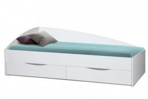 Кровать одинарная "Фея - 3" асимметричная 1900х800 (белая) в Урае - uray.ok-mebel.com | фото
