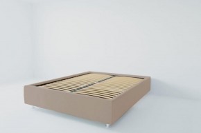 Кровать Подиум с ортопедическим основанием 1600 (велюр серый) в Урае - uray.ok-mebel.com | фото 2