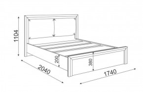 Кровать 1.6 Глэдис М31 с настилом и мягкой частью (ЯШС/Белый) в Урае - uray.ok-mebel.com | фото 3