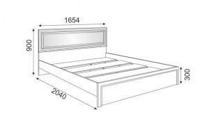 Кровать 1.6 Беатрис М09 с мягкой спинкой и настилом (дуб млечный) в Урае - uray.ok-mebel.com | фото 2
