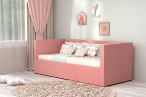 Кровать с ПМ (арт.030) (с/м 900*2000мм) (б/матр), ткань розовая в Урае - uray.ok-mebel.com | фото
