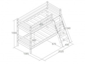 Кровать Сонечка 2-х ярусная (модульная) в Урае - uray.ok-mebel.com | фото 6